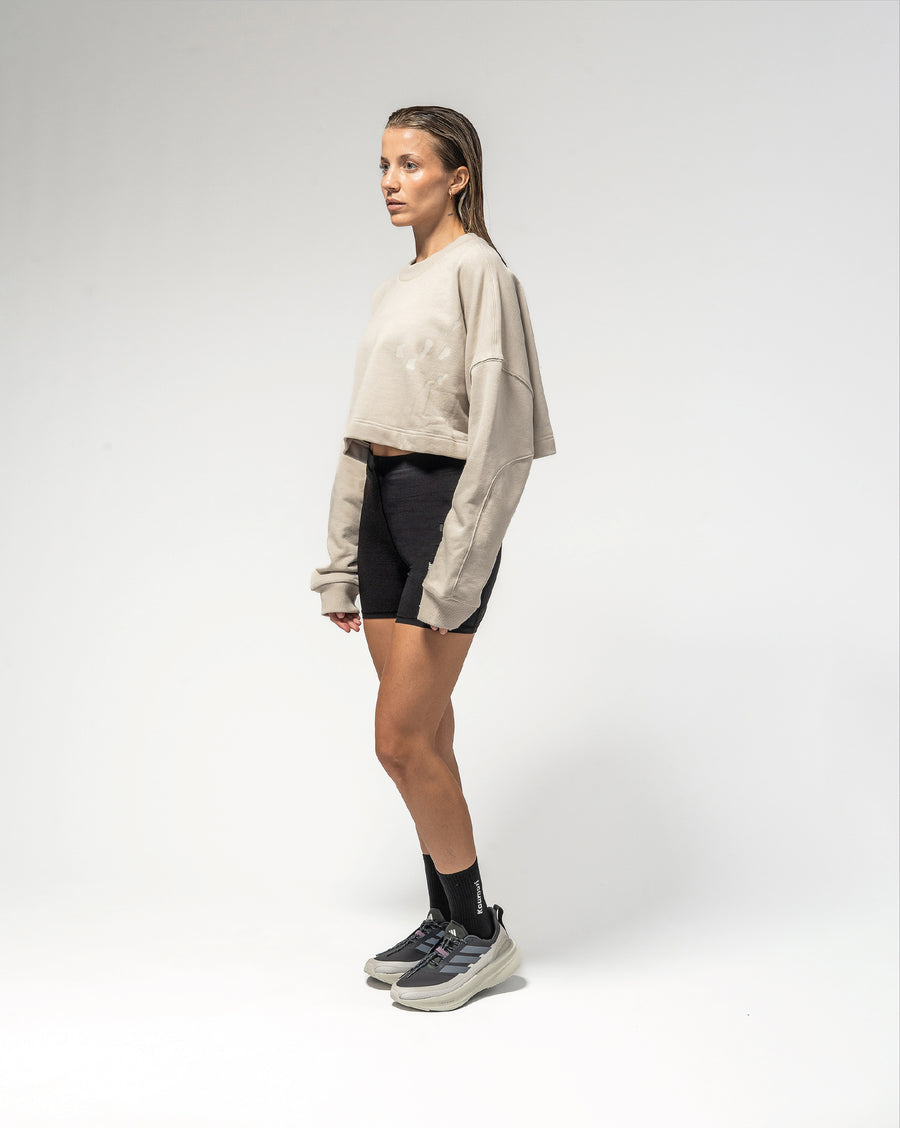 Camiseta de running Adi365 H.Koumori para mujer, color gris masilla