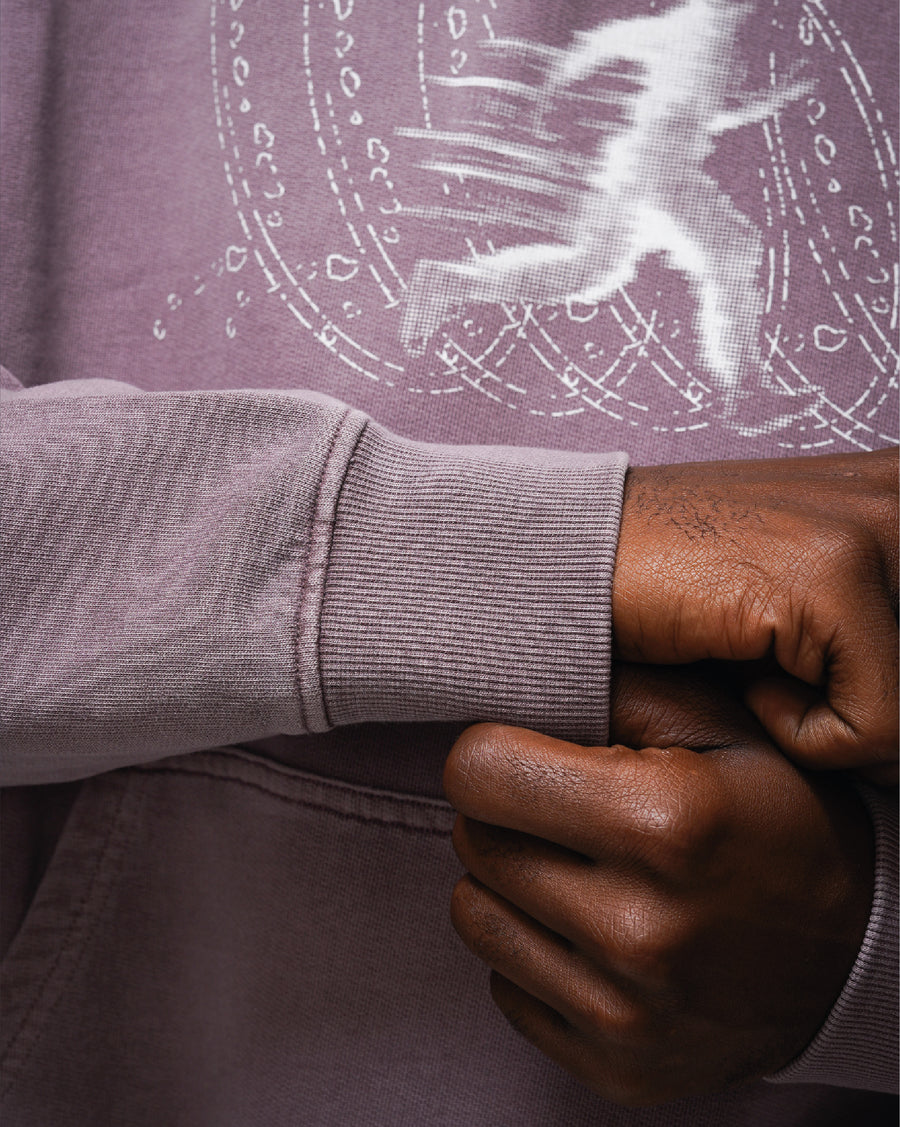 Sudadera con capucha Running Motion color uva