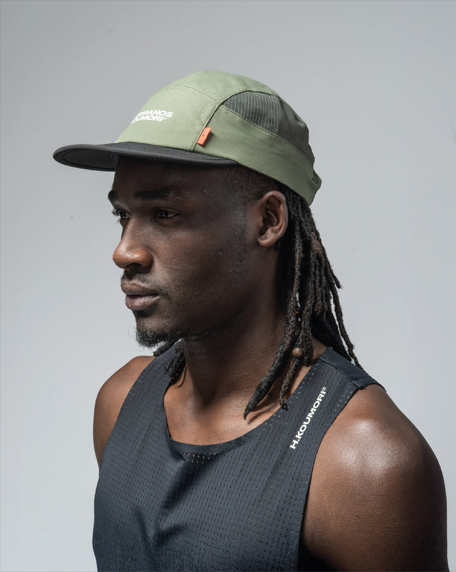 Gorra con panel lateral Koumori Athletics verde bosque 