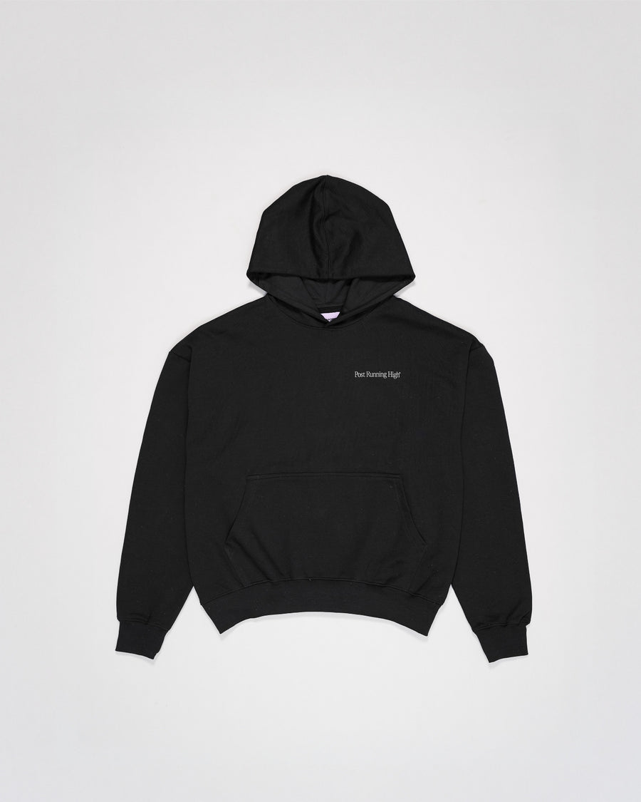 Sudadera con capucha Post Running High Negra