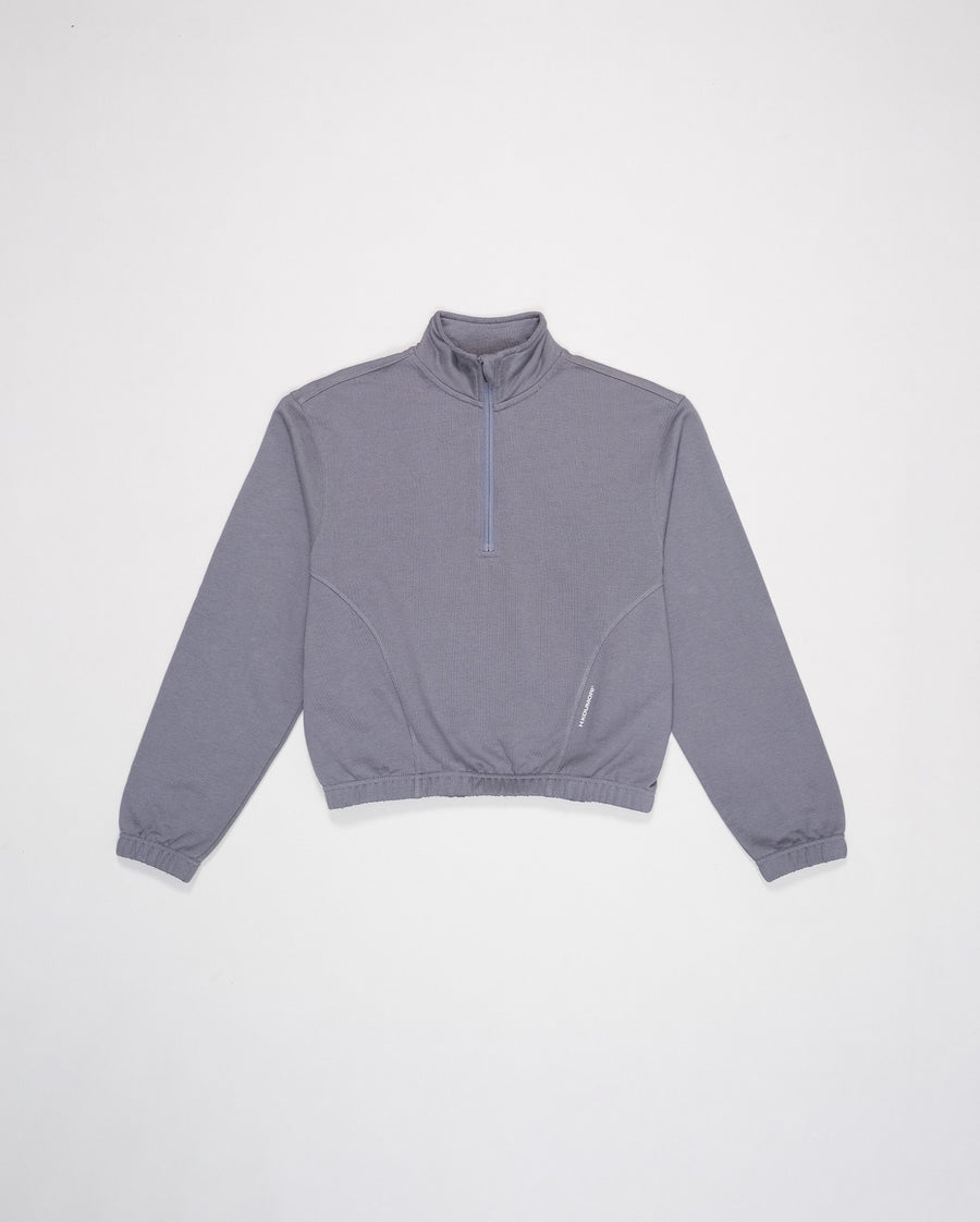 Pausa Half Zip para mujer Azul Turbulencia