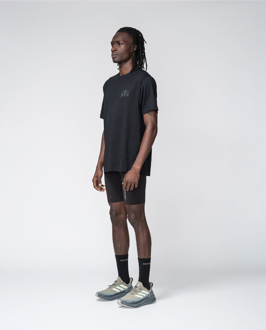 Camiseta negra regular Mind Runner