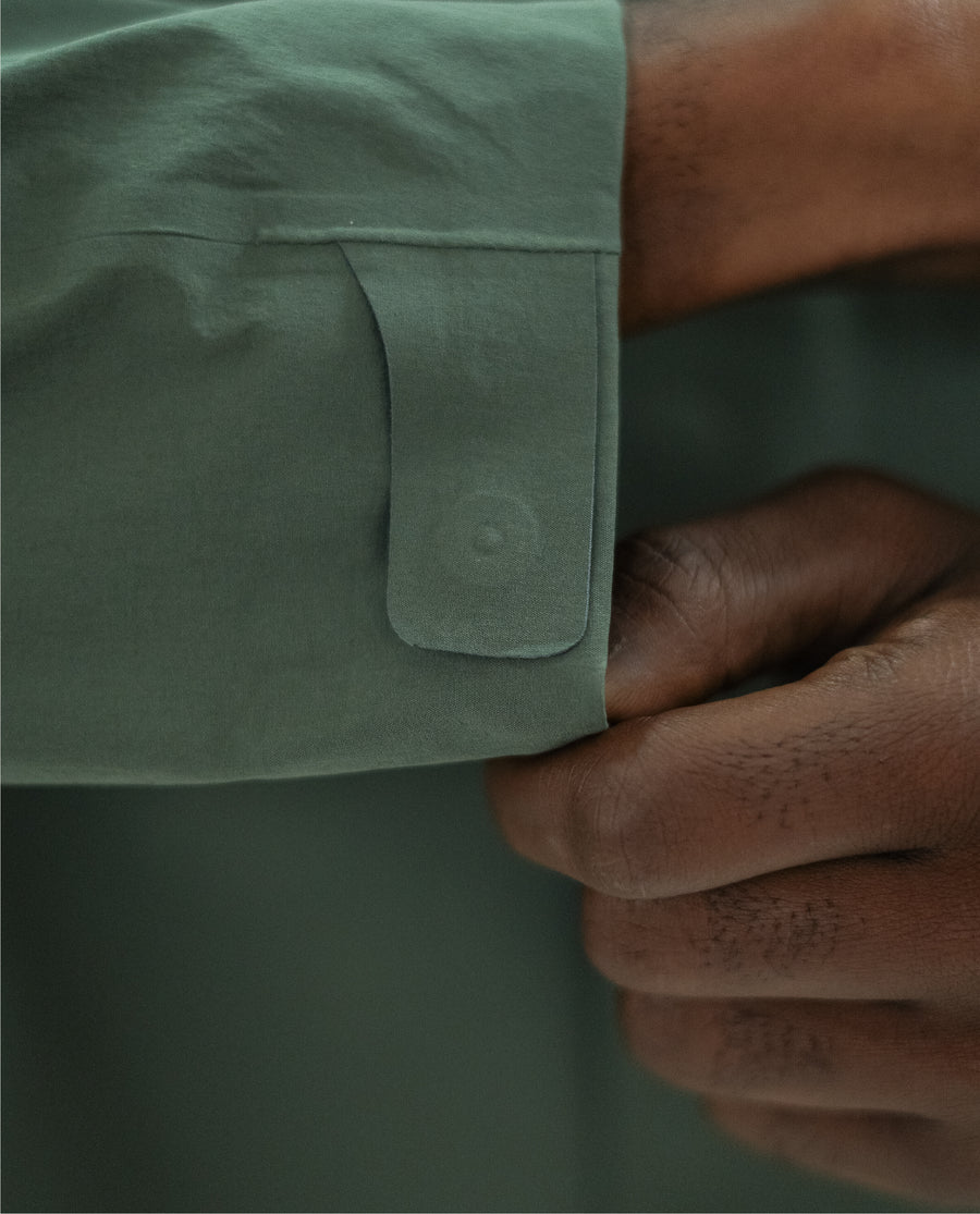 Camisa gruesa verde bosque 