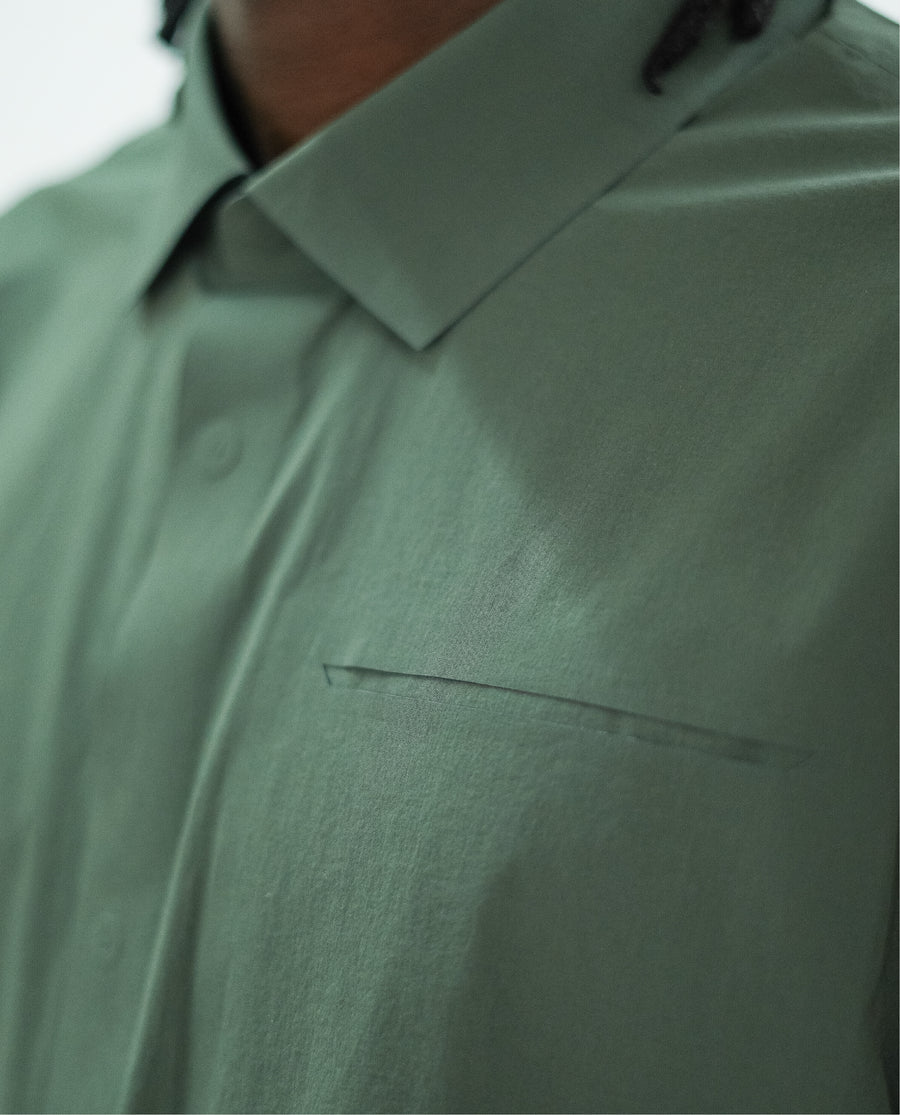 Camisa gruesa verde bosque 