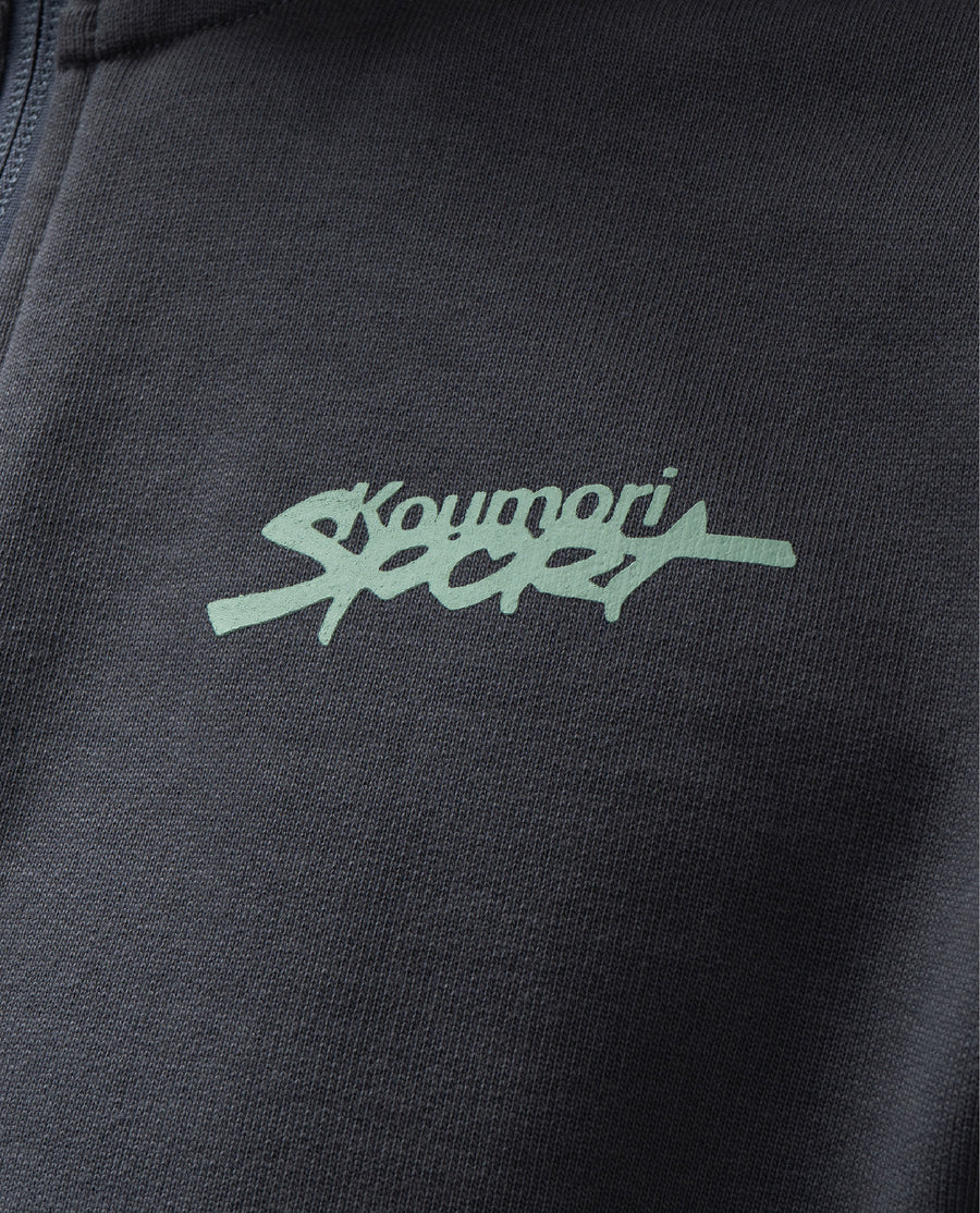 Chaqueta deportiva de media cremallera para mujer, color azul turbulento