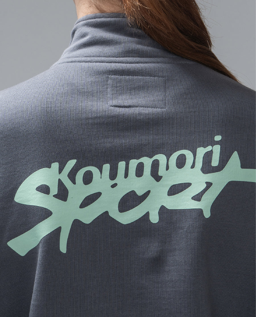 Chaqueta deportiva de media cremallera para mujer, color azul turbulento