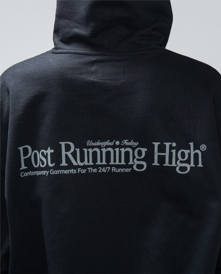 Sudadera con capucha Post Running High Negra