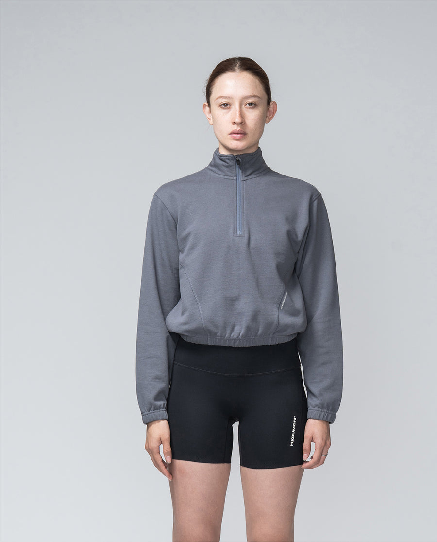 Pausa Half Zip para mujer Azul Turbulencia