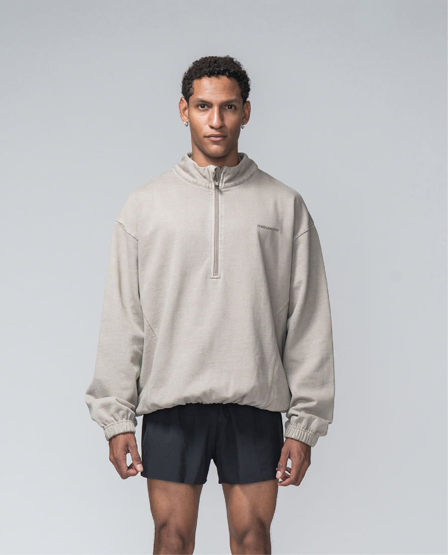 Sport Half Zip Fossil Brown