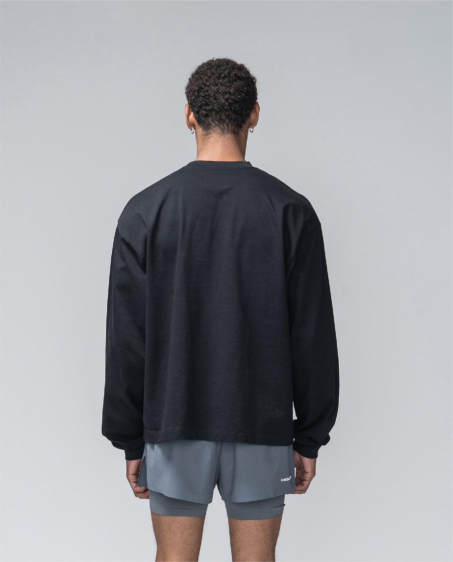 Camiseta de manga larga Post Running High Negra