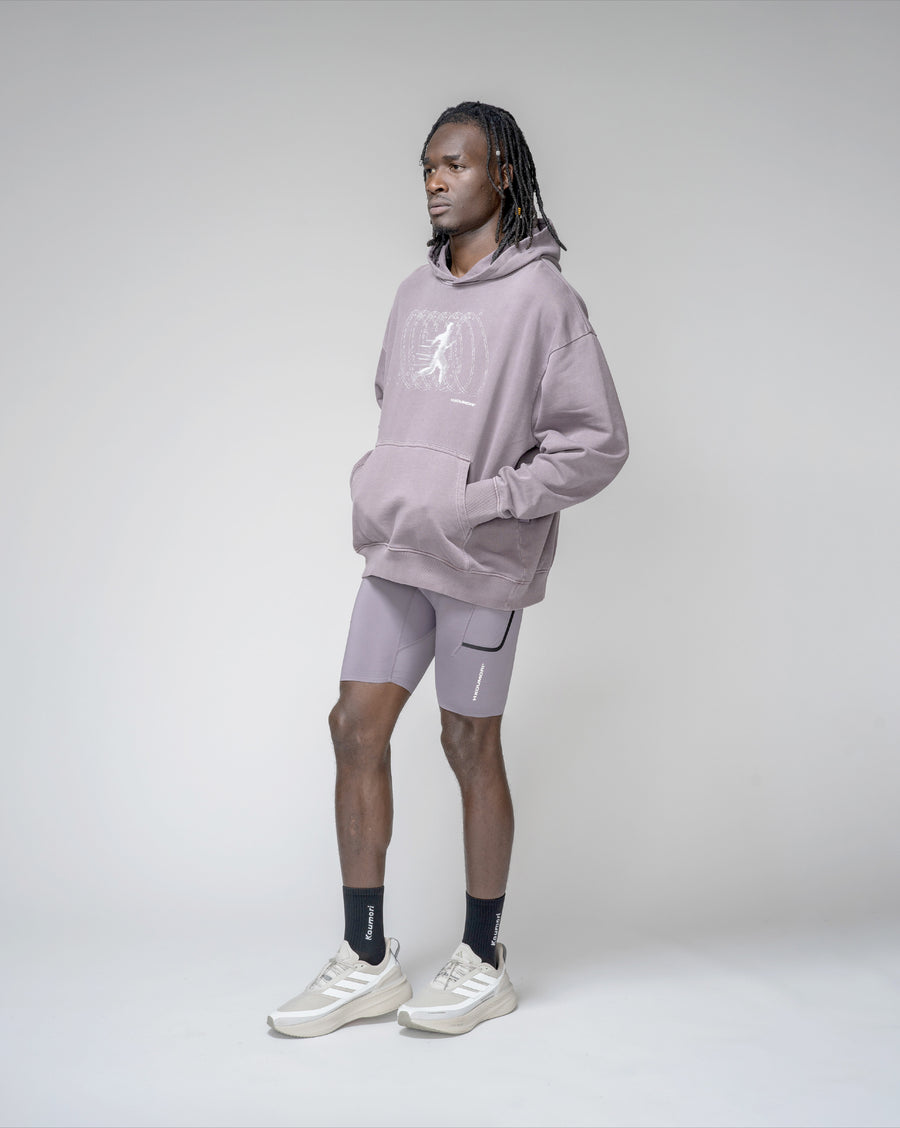 Sudadera con capucha Running Motion color uva