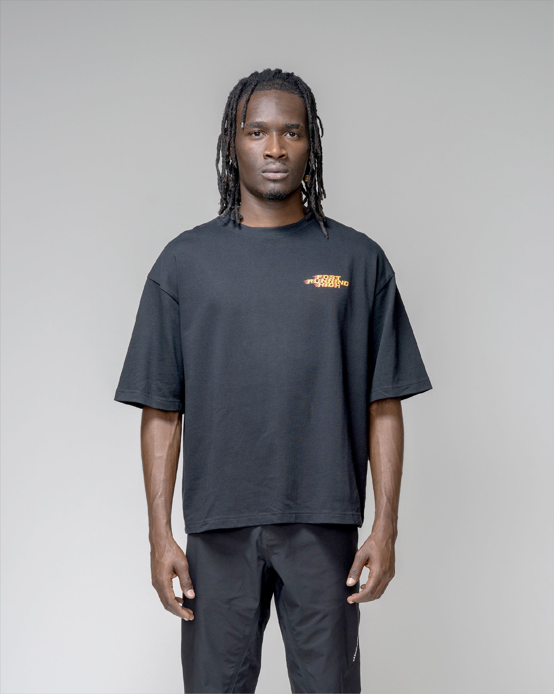Camiseta negra Post Running High Flames Boulder
